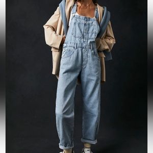 We the Free Ziggy denim overalls, medium, light blue, free people